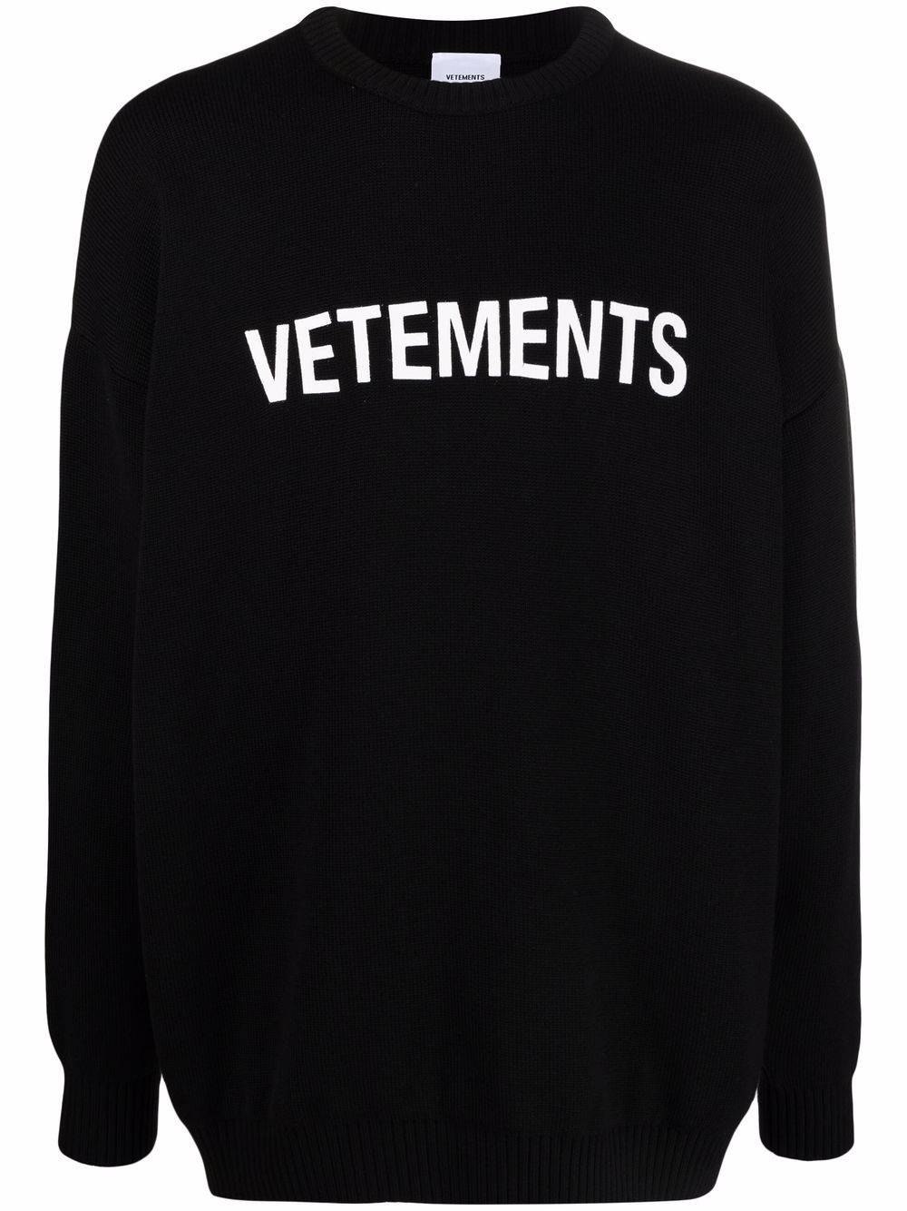 VETEMENTS джемпер вязки интарсия с логотипом