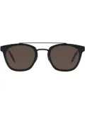 Saint Laurent Eyewear double-bridge round sunglasses - Black