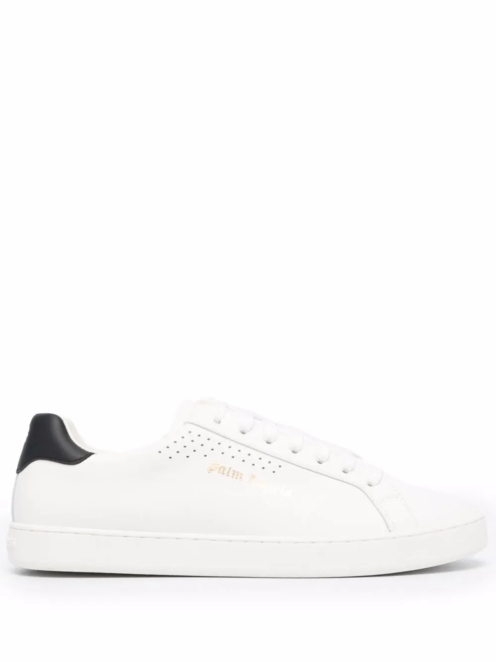 Image 1 of Palm Angels NEW TENNIS SNEAKERS CALF LEA WHITE BLACK