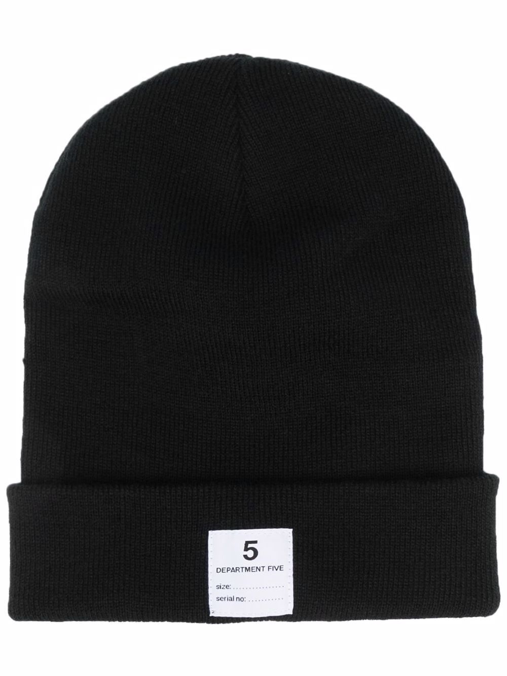 logo-patch knitted beanie