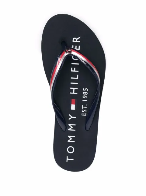 Tommy Hilfiger Glossy Signature flip-flops - Farfetch