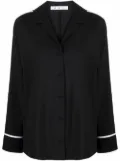 Off-White logo-print pajama shirt - Black