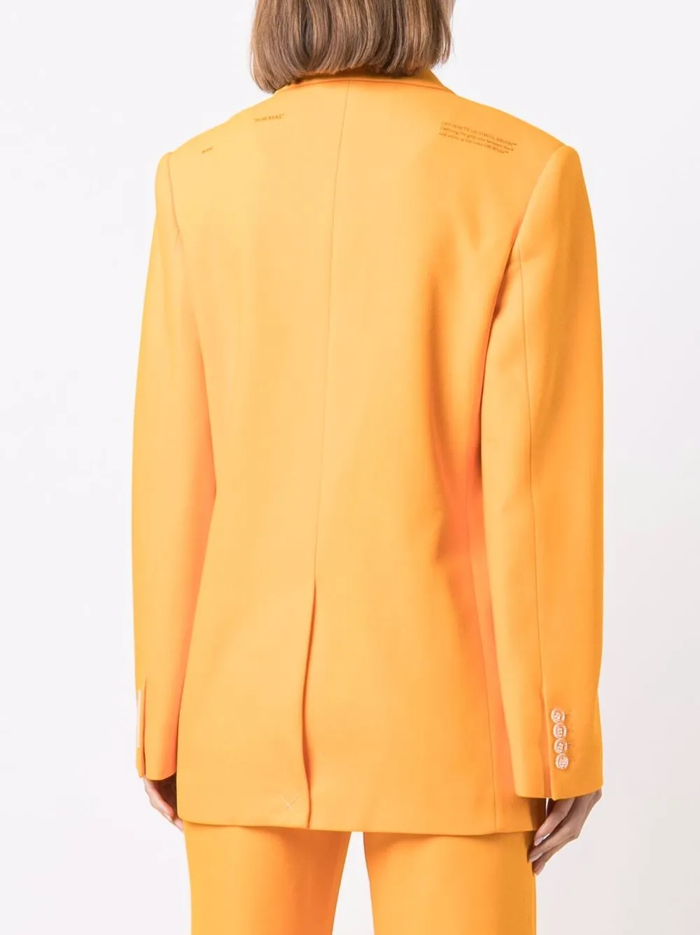 Off-white Orange Ailored Single-breasted Blazer In Orange