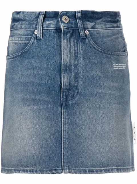 Off-White denim mini skirt