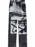 Off-White x Pablo Tomek double straight trousers - Black