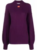 Palm Angels logo tag crew-neck jumper - Purple