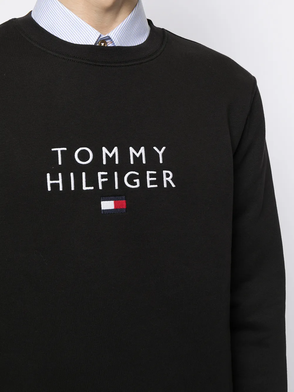 фото Tommy hilfiger толстовка с логотипом и круглым вырезом