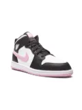 Jordan Kids Jordan 1 Mid ""White/Light Arctic Pink/Black"" sneakers