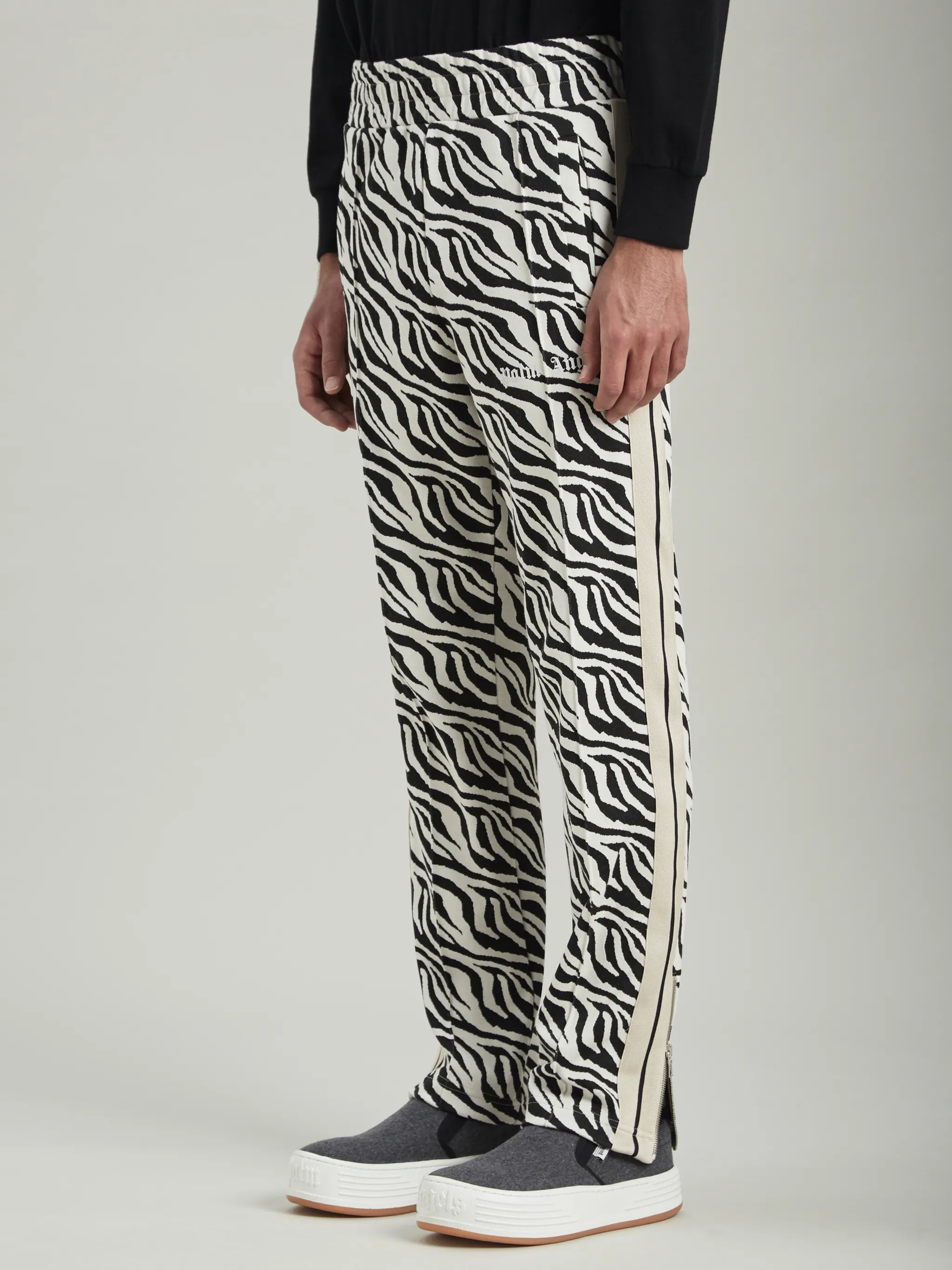 ZEBRA TRACK PANTS in black Palm Angels® Official
