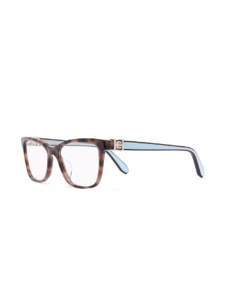 tortoiseshell square-frame glasses展示图