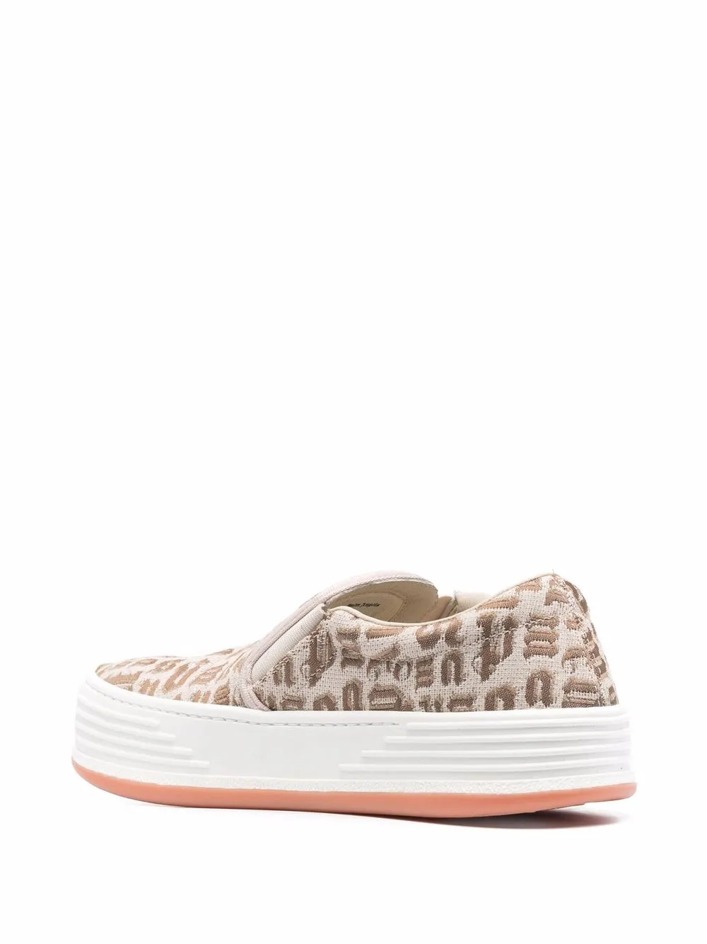  Palm Angels Slip On Sneakers Mit Logo Print   Nude 