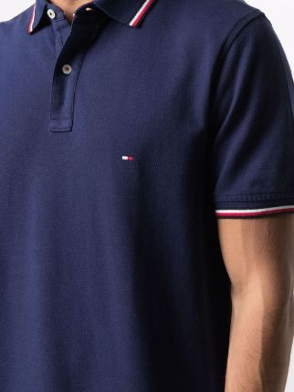 embroidered-logo polo shirt展示图