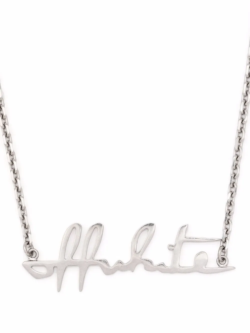 logo-plaque clasp-fastening necklace