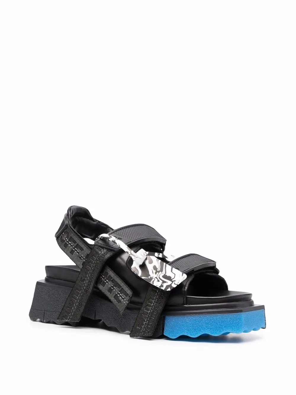 trek strappy sandals off white