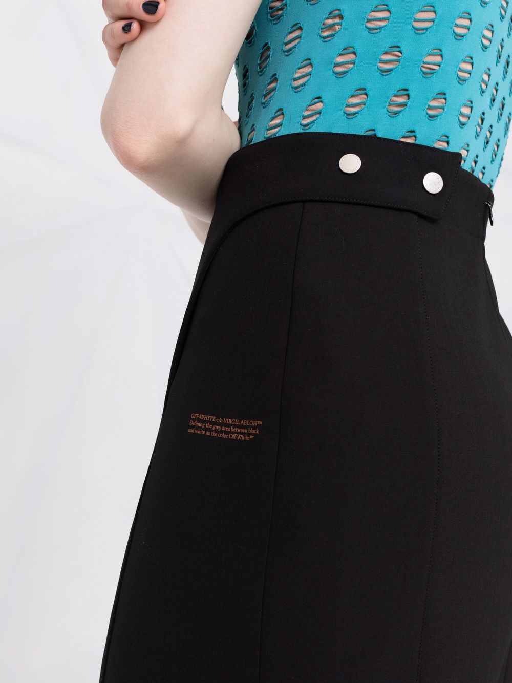 Shop Off-white Wrap Midi Skirt In Schwarz