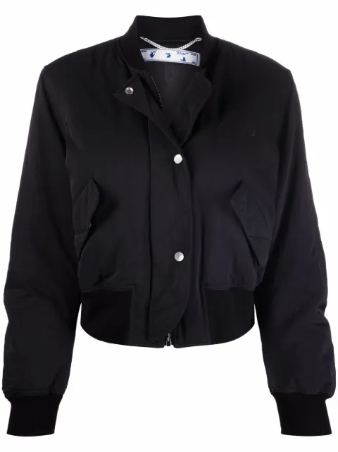 Off-White embroidered logo bomber jacket