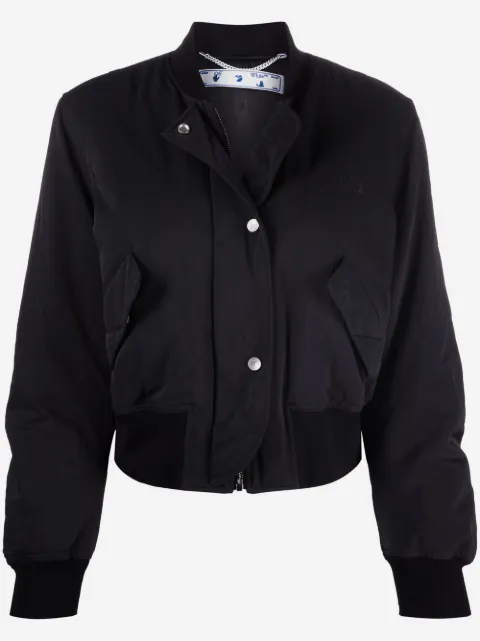 Off-White embroidered logo bomber jacket