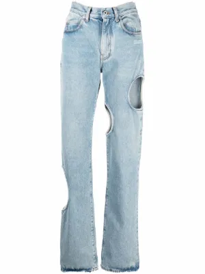 Off-White Straight-Leg Jeans for Women - Shop Now on FARFETCH
