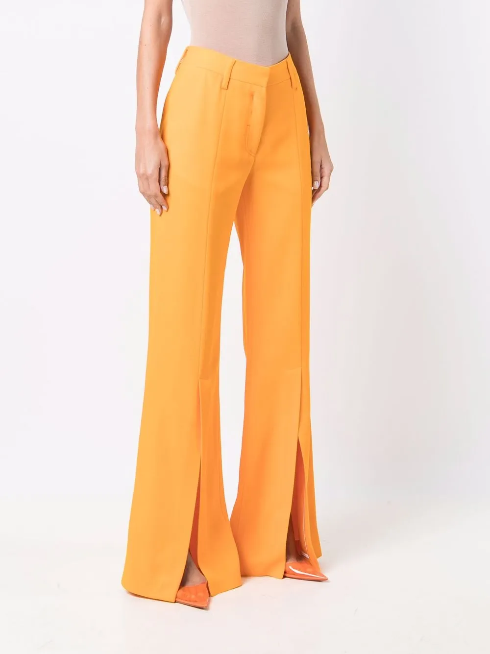 фото Off-white расклешенные брюки