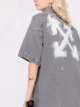 Off-White logo-print denim shirtdress