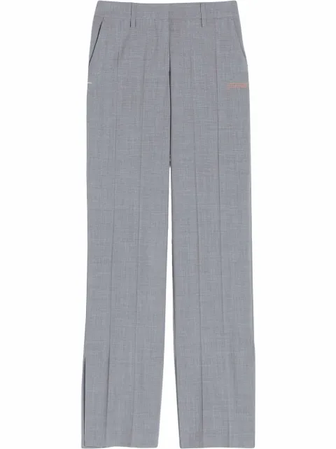 Off-White pantalon droit à plis marqués