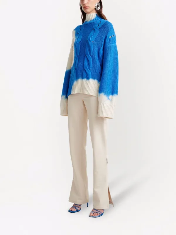 Off-White tie-dye cable-knit Jumper 