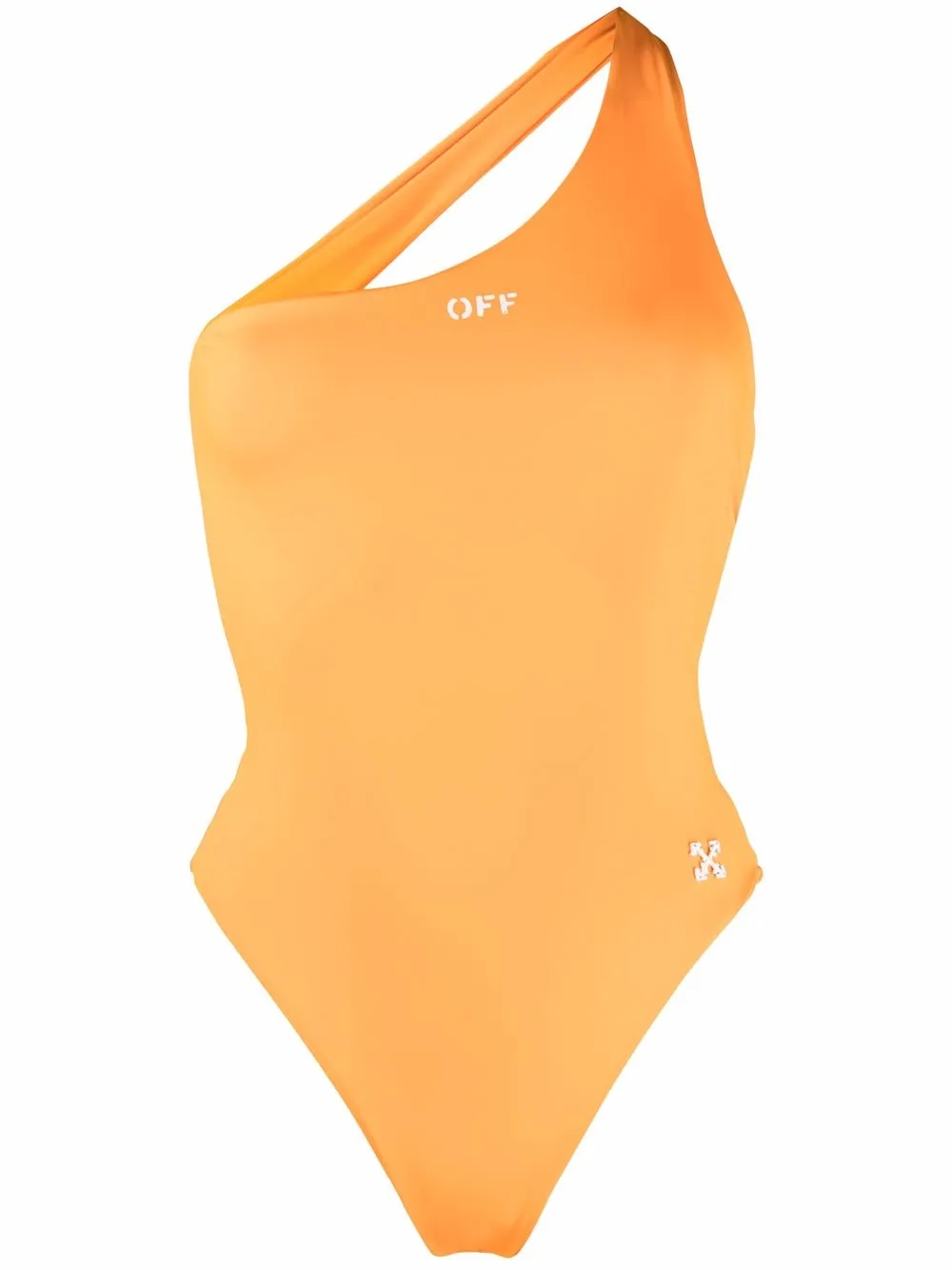

Off-White traje de baño con logo estampado - Naranja