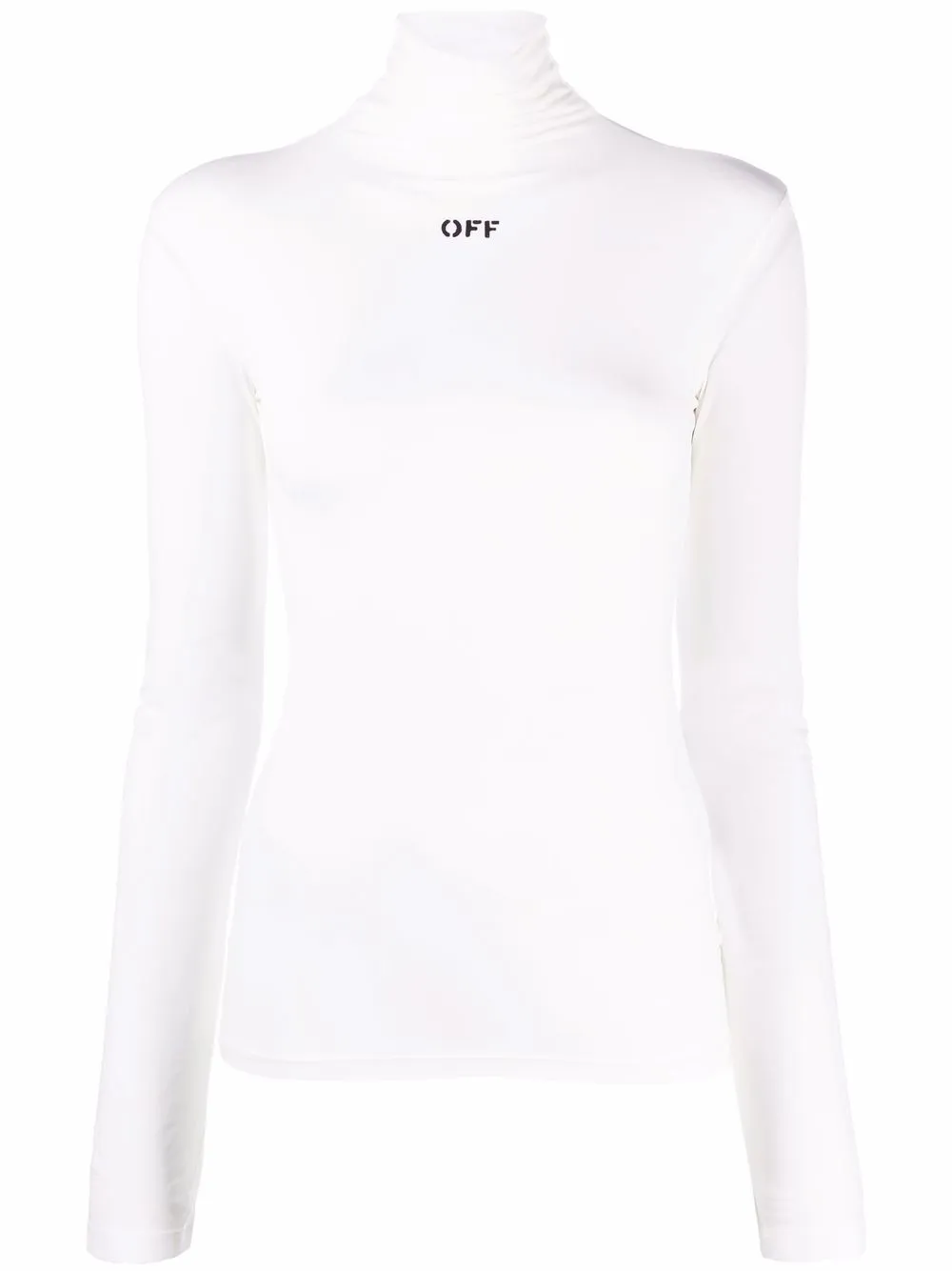 

Off-White playera con cuello vuelto - Blanco