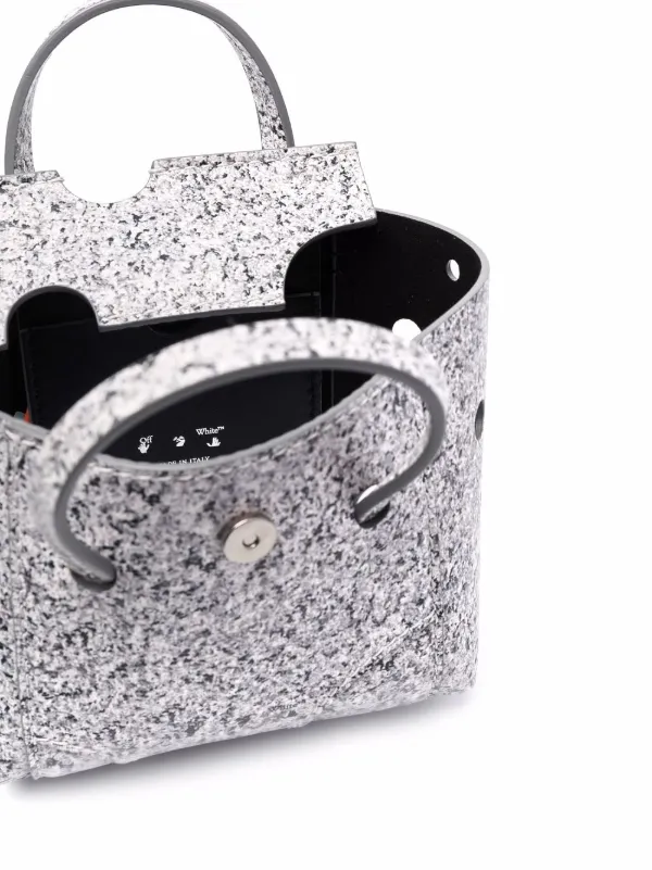 Off-White Burrow-16 Marbled Tote Bag | White | FARFETCH BH