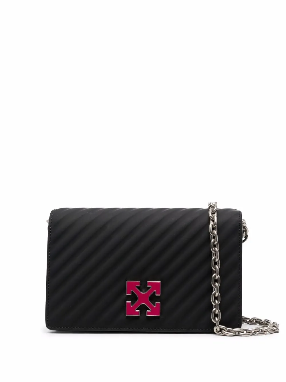 Off-White Jitney 0.5 leather crossbody bag - Black