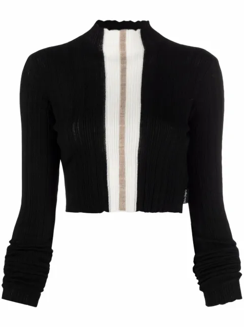 Palm Angels mock-neck cropped jumper