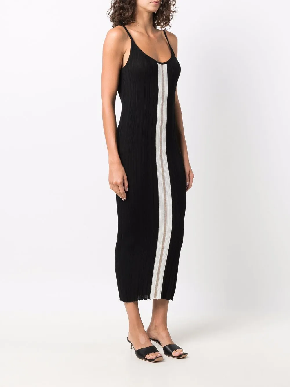 Palm Angels Gestreepte jurk Zwart