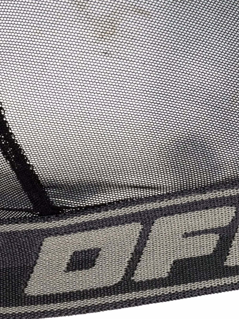 Off-white Logo-band Triangle Bra In Black