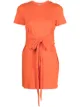 Image 1 of Alice+Olivia tie-fastening short-sleeved dress