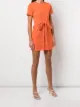 Alice+Olivia tie-fastening short-sleeved dress