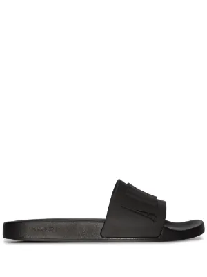 navy blue designer slides