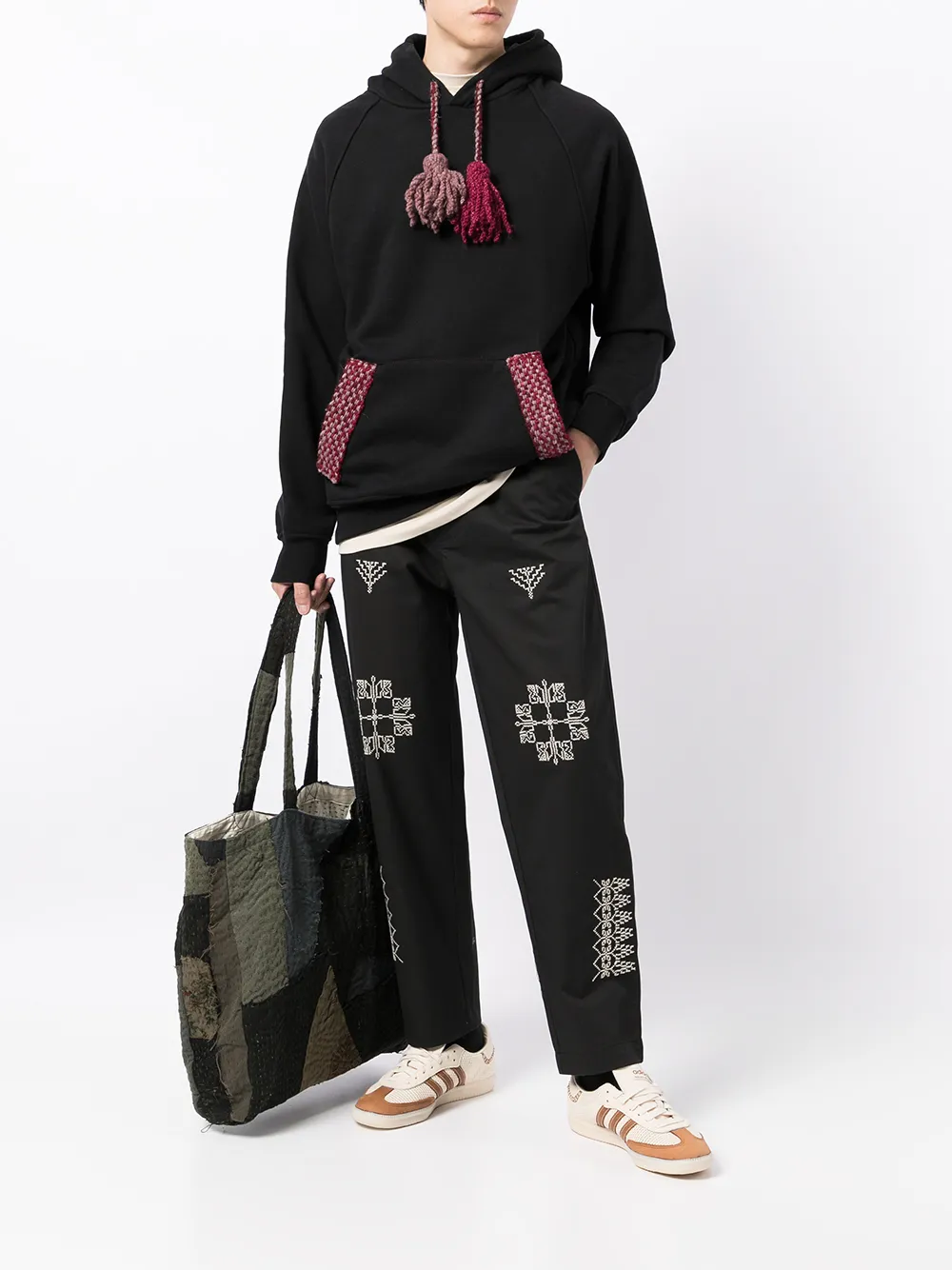 Adish tassel-detail Knitted Hoodie - Farfetch