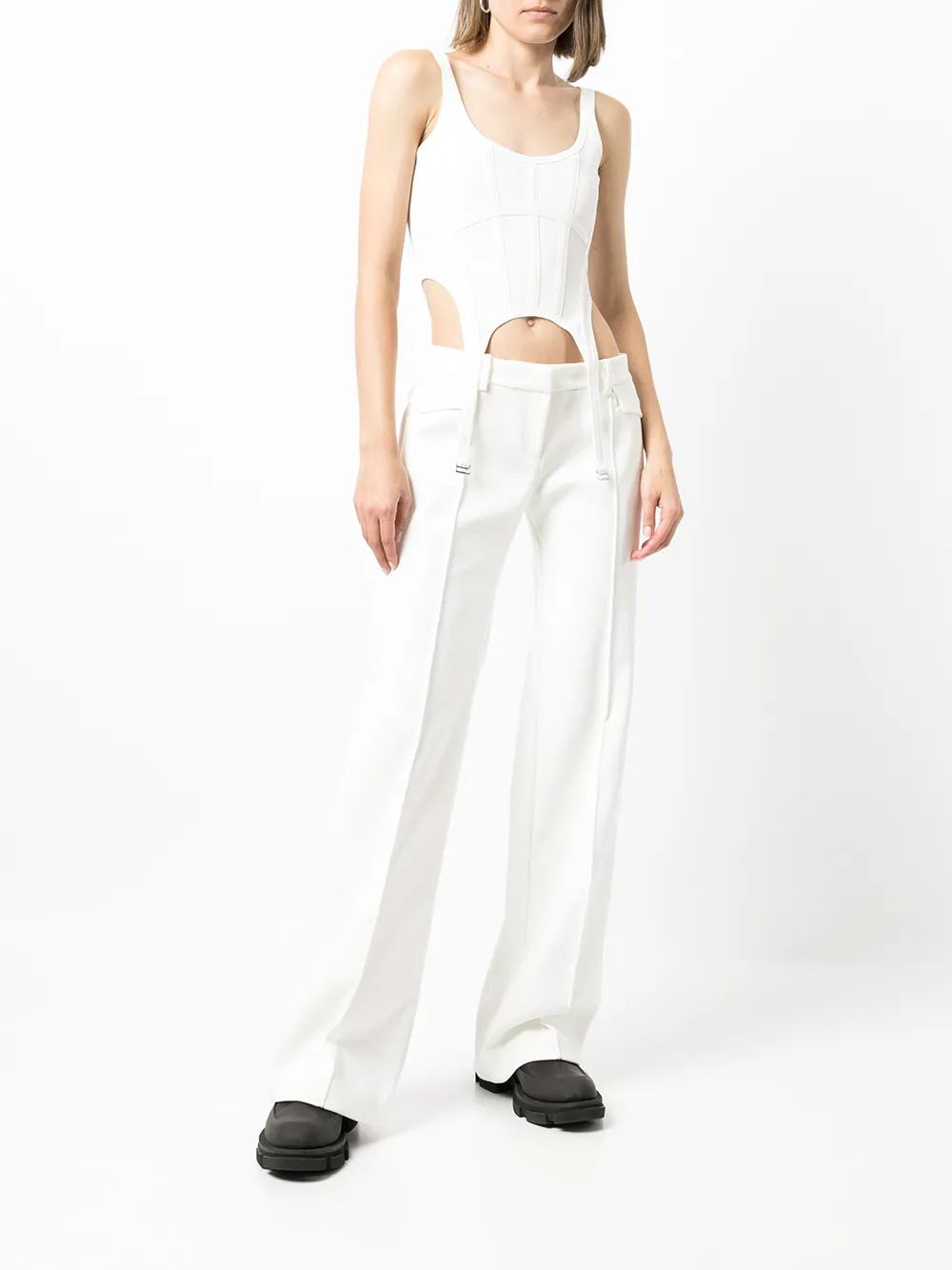 Dion Lee Geribbelde top - Wit