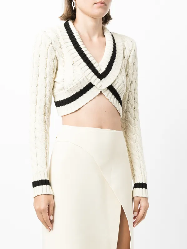 cropped cable knit