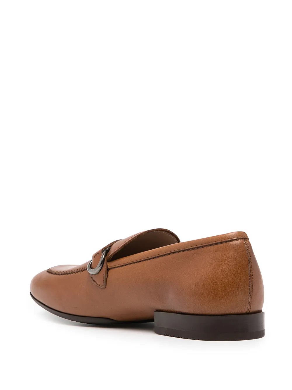 Ferragamo Pago Gancini-embellished loafers Brown