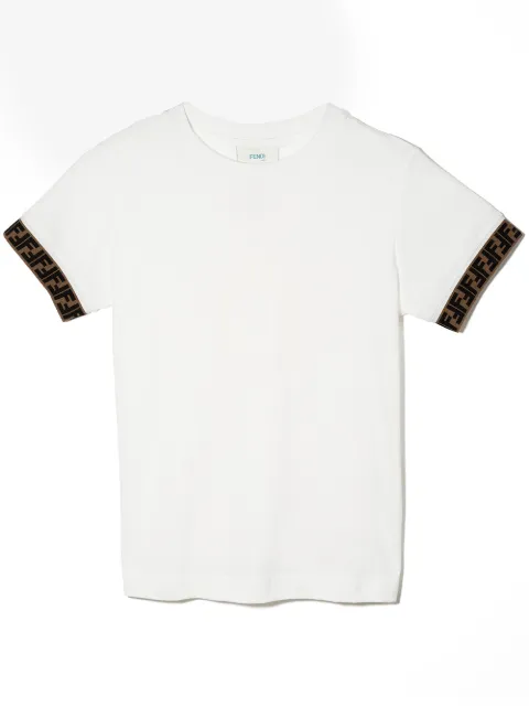 Fendi Kids FF-motif trim T-shirt