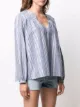 Woolrich camisa a rayas con cuello en V