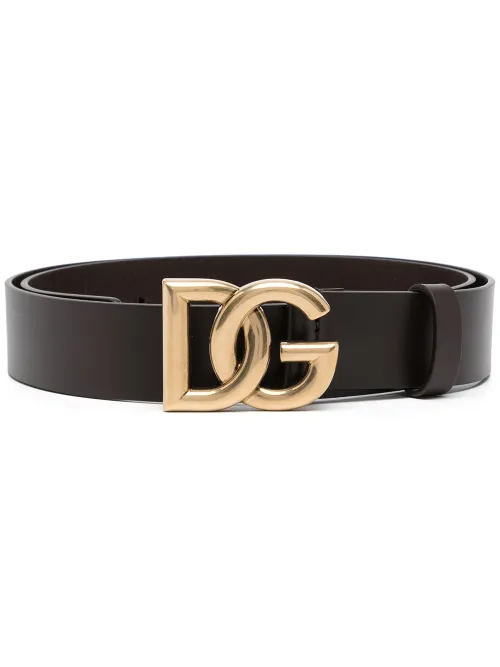 Ceinture en cuir à boucle logo - Dolce & Gabbana - Modalova