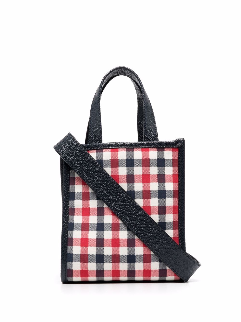 

Thom Browne tote con rayas RWB mini - Negro