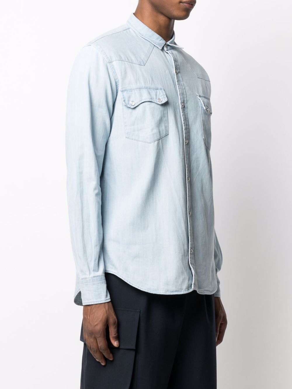 фото Family first button-up denim shirt