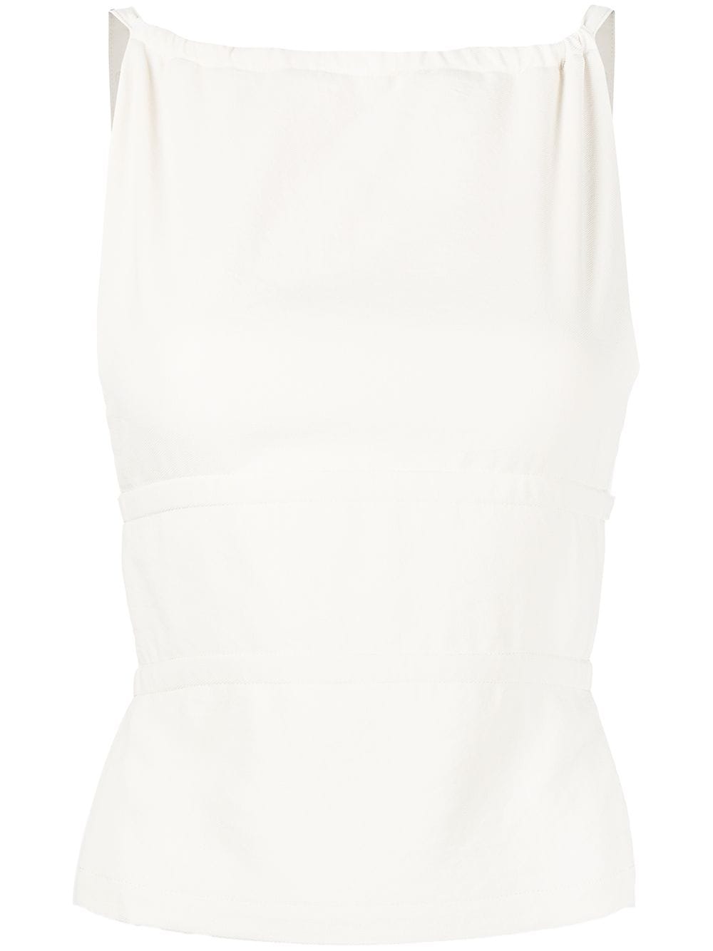 dion lee caraco harness à découpes - blanc