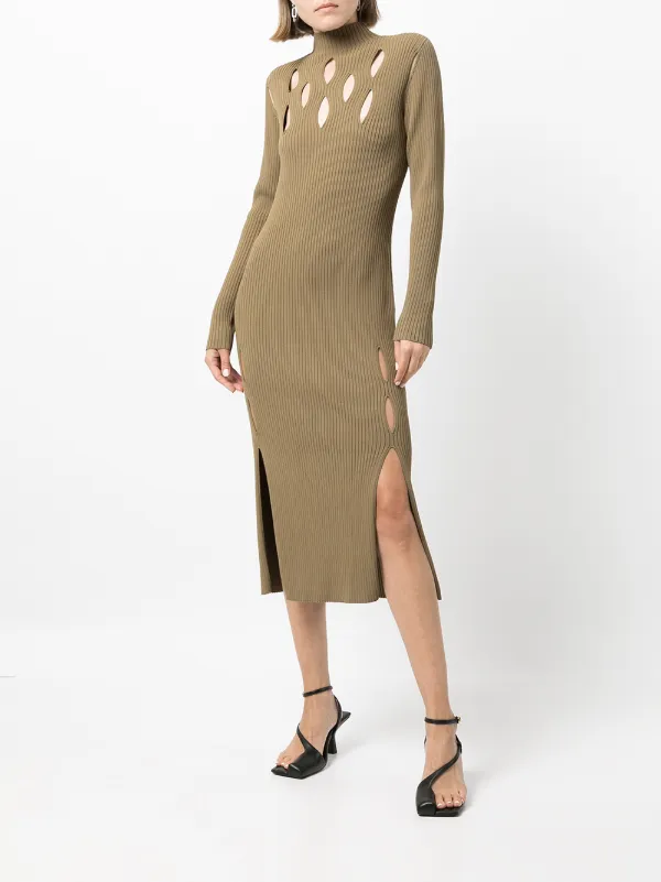 Dion Lee ribbed-knit slash-detail Dress 