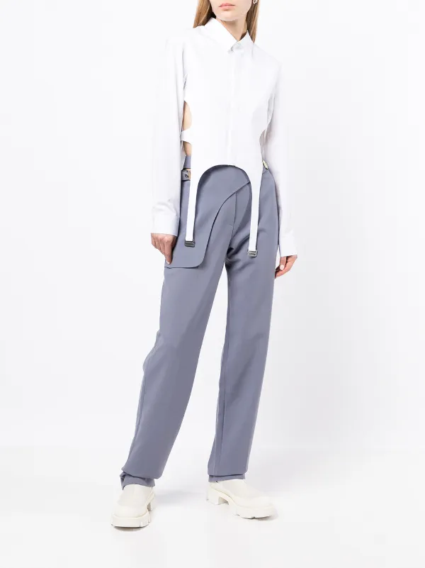 【関税込み】Dion Lee グレー ベルト シェルパンツ Dion Lee Belted Saddle Trousers | Purple | FARFETCH JO
