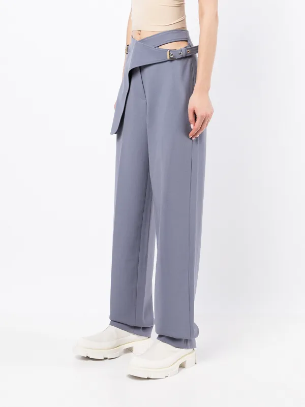 【関税込み】Dion Lee グレー ベルト シェルパンツ Dion Lee Belted Saddle Trousers | Purple | FARFETCH JO