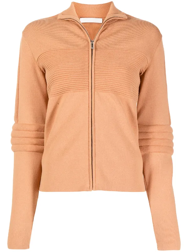 ribbed jacket with buttons